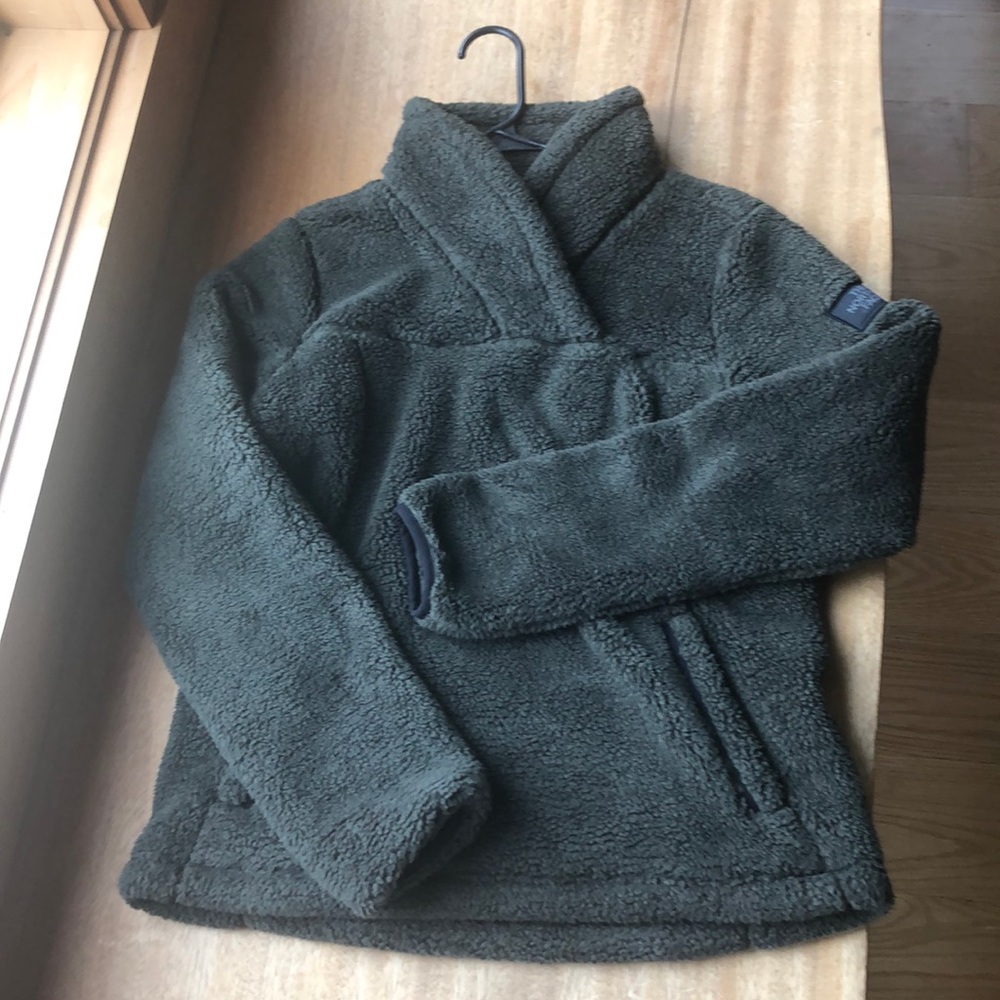 North Face green sweater